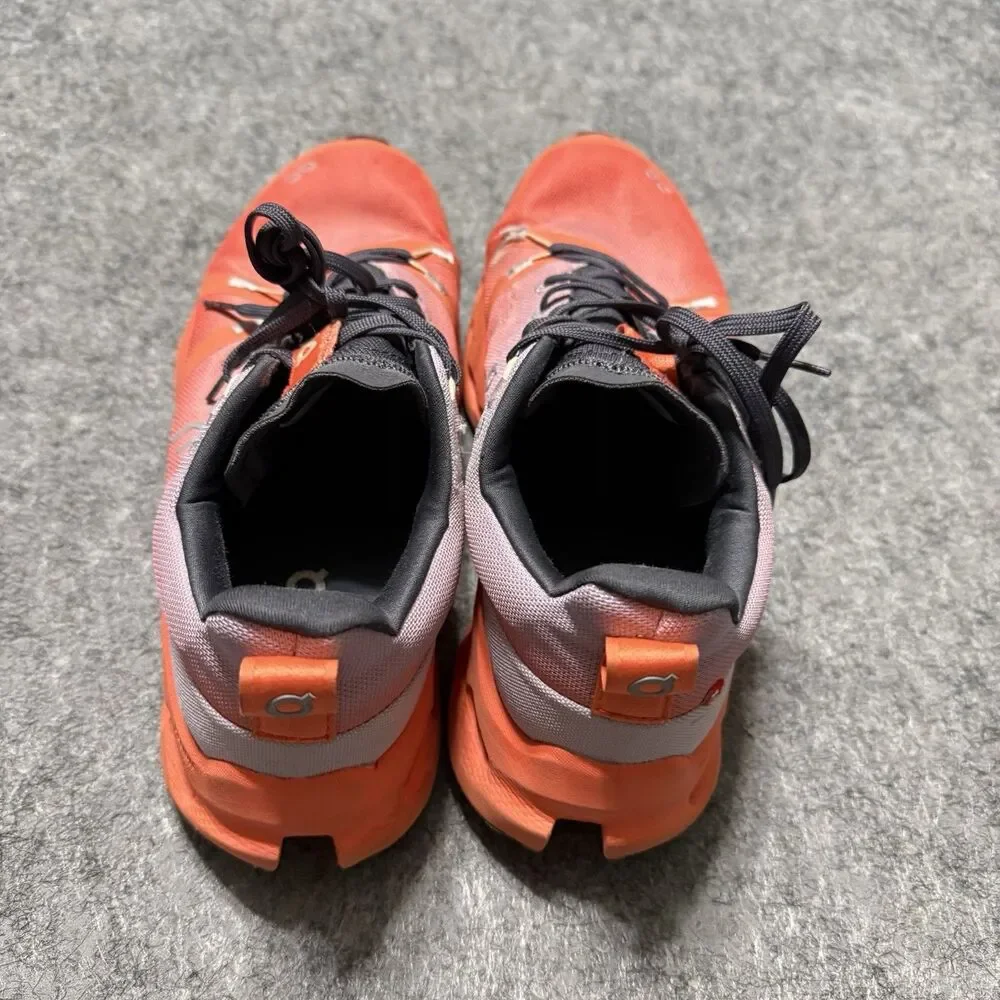 On Cloudsurfer Trail Waterproof Flame Dustrose Running Shoes Womens US Size 10